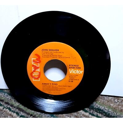 John Denver Annie's Song 45 Record RCA Victor 0295 1974-image
