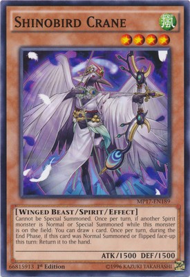 Shinobird Crane - MP17-EN189 - Common - 1st Edition - Lightly Played-image