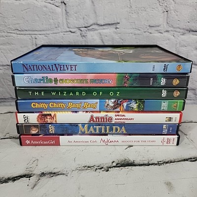 Classic Childrens Family Movies DVD Lot Of 7 Matilda Annie Chocolate Factory Oz-image