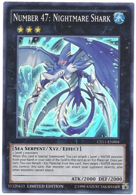 1 x Number 47: Nightmare Shark - CT11-EN004 - Super Rare - Limited Edition Near -image