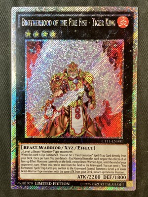 Yugioh CT11-EN001 Brotherhood of the Fire Fist-Tiger King Limited Secret Rare NM-image
