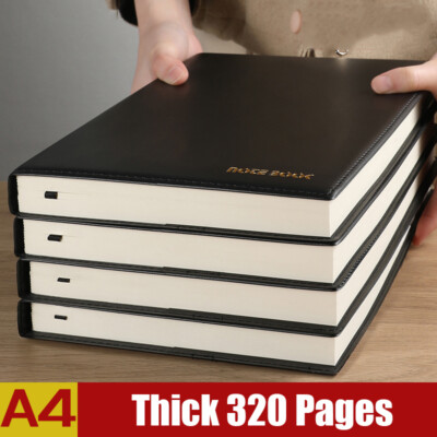 Thick PU Leather Business Journal A5/B5/A4 Notebook Lined Paper Writing Diary -image
