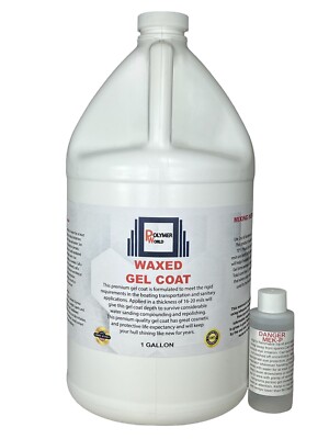 White Gelcoat with Wax 1 Gallon, Boats, Cars, RV, Fiberglass ,Tubs, Spas,Repairs-image