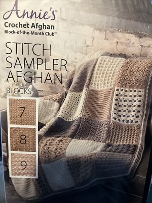 NEW Annie’s Crochet Afghan Stitch Sampler Blocks 7 8 9 DVD  SEALED CAB038-image