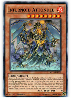 Infernoid Attondel - MP15-EN208 - Common - 1st Edition x3 - Near Mint-image