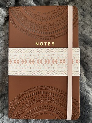 NWT Boho Notes Faux Leather Bungee Notebook-4.5” x 7.25”- Molly & Rex Designer-image