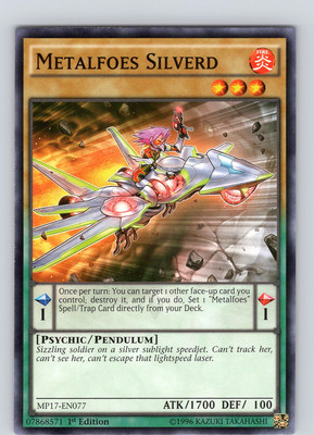 Yu-Gi-Oh TCG Metalfoes Silverd MP17-EN077 1st Edition Common Card NM-image