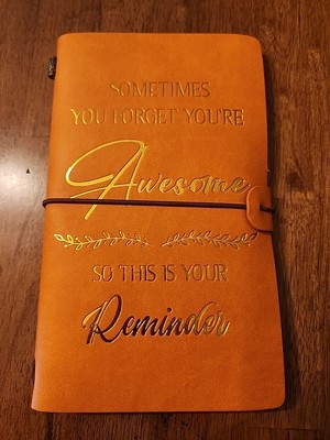 Leather Journal Inspirational Notebooks Card Keeper Blank-image