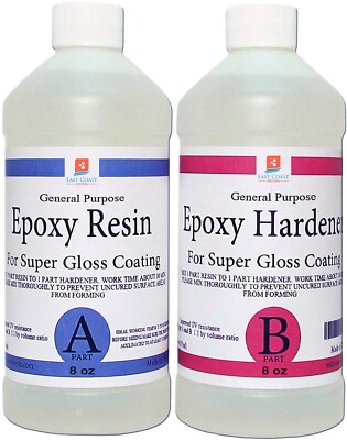 EPOXY RESIN 16 oz Kit for Super Gloss Coating and Table Tops-image