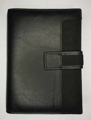 Piquadro Leather Synthetic Agenda Organizer Planner Cover Medium Black Italy-image