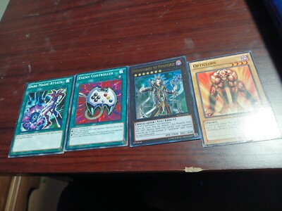 4 Rare Yu Gi Uh Cards.-image