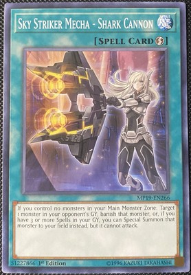 Sky Striker Mecha - Shark Cannon MP19-EN266 2019 Gold Sarcophagus Tin Mega...-image
