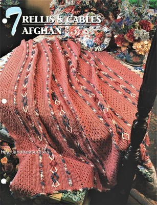 Trellis & Cables Afghan   Annie's Attic Crochet Afghan Pattern Page-image