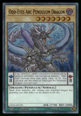 Yugioh! Odd-Eyes Arc Pendulum Dragon LEDD-ENC00 Ultra Rare-image