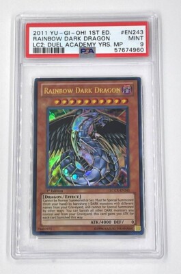 YuGiOh Rainbow Dark Dragon LCGX-EN243 Ultra Rare 1st Edition PSA 9-image