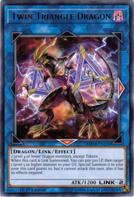Twin Triangle Dragon - MP18-EN134 - Rare - 1st Edition x3 - Near Mint-image