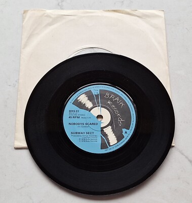 Subway Sect Nobody's  Scared  1978 UK45 Braik  1st Annie Nightingale Archive COA-image