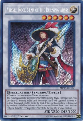 Virgil, Rock Star of the Burning Abyss (MP15-EN187) - Secret Rare - 1st Edition-image