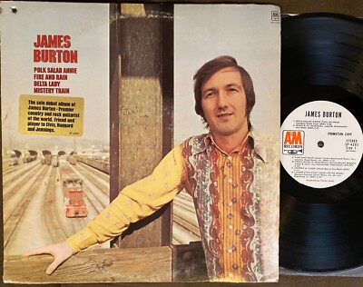 JAMES BURTON Self-Titled / Polk Salad Annie - 1971 A&M WLP Promo LP - NM w/HYPE-image
