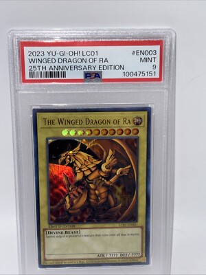 PSA 9 - Yu-Gi-Oh Card - LC01-EN003 - THE WINGED DRAGON OF RA (ultra rare) - MINT-image