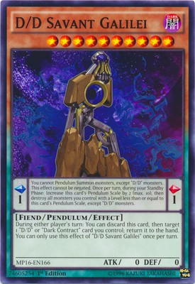 D/D Savant Galilei - MP16-EN166 - Common - 1st Edition Near Mint 2016 Mega Tin S-image