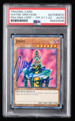 Wayne Grayson Joey Wheeler Signed Jinzo 2016 YuGiOh Legendary Decks II PSA B-image