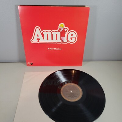 Annie A New Musical Original Cast LP Vinyl Record 1977 Gatefold Columbia Scratch-image