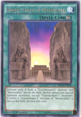 Yu-Gi-Oh Card - MP14-EN230 - HIDDEN TEMPLES OF NECROVALLEY (rare) - NM/Mint-image