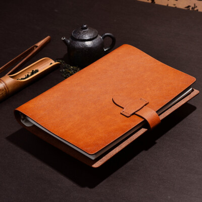 Refillable Faux Leather Vintage Journal A5 Notebook Lined Paper Writing Diary-image