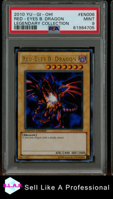 RED-EYES B. DRAGON LEGENDARY COLL YU-GI-OH! LEGENDARY COLL 2010 EN006 PSA 9-image