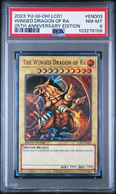 Yu-Gi-Oh! - Winged Dragon of Ra 2023 LC01-EN003 Limited Edition PSA 8-image
