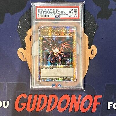 💎PSA 10 GEM MINT 2023 YU-GI-Oh! LC RED-EYES WHITE DRAGON EN006 Quarter Cent ERR-image