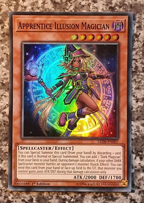 2020 Yugioh Apprentice Illusion Magician LED6-EN007 Super Rare 1st Edition MINT-image