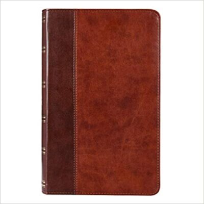 KJV Holy Bible, Giant Print Standard Bible, Two-Tone Brown Faux Leather Bible-image