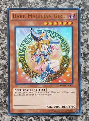Yugioh Dark Magician Girl YGLD-ENB03 Ultra Rare MINT 10-image
