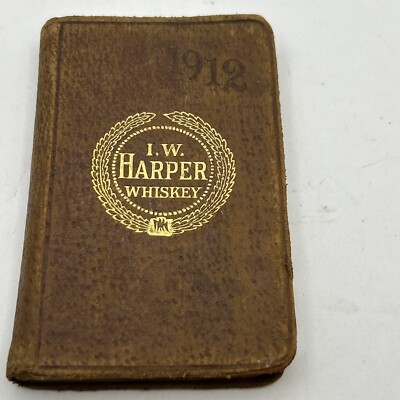 I. W. Harper Whiskey 1912 Leather Bound Pocket Journal -image