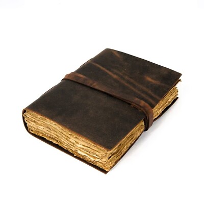 Vintage Leather Journal Leather Dairy Notebook Leather Sketchbook Writing Book.-image