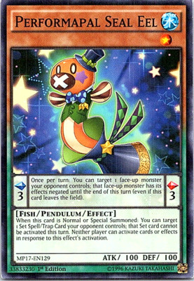 Performapal Seal Eel MP17-EN129 Yu-Gi-Oh! Light Play 1st Edition-image