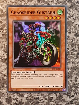 Yugioh IOC-EN018 Chaosrider Gustaph Super Rare MINT-image