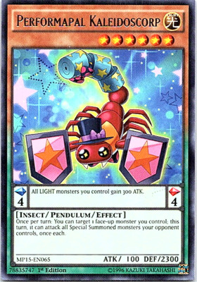 Performapal Kaleidoscorp MP15-EN065 Yu-Gi-Oh! Light Play 1st Edition -image
