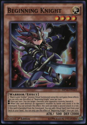 Yu-Gi-Oh! - 2016 Mega-Tin Mega Pack Beginning Knight 2016 MP16-EN123 1st Edition-image