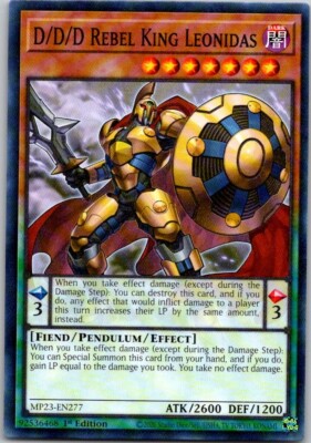 Yu-Gi-Oh Yugioh D/D/D Rebel King Leonidas MP23-EN277 Mega Tin Dueling Heroes-image