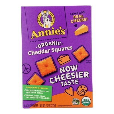 Annie's Homegrown - Cracker  Chedder Sqrs - Case Of 12-7.5 Oz.-image