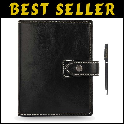 Compact Pocket-Sized 2024 Leather Organizer with Pen - Perfect for On-the-Go-image