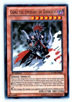 Yu-Gi-Uh #LCYW-EN044 Gorz the Emissary of Darkness Legendary Collection 3-image