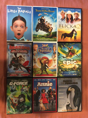 Kids Childrens 9 DVD Lot Epic G Force Annie Flicka 2 Nanny McPhee Returns More-image