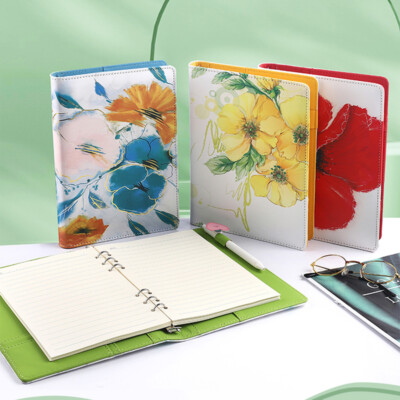 PU Leather Refillable Journal A5 Notebook Lined Paper Writing Diary 200 Pages-image