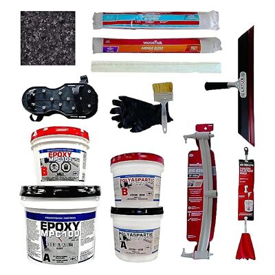 MPC Flake Floor Epoxy Kit – Contractor-Grade, 3 Gal, 25 lbs, Covers 400 Sq Ft-image