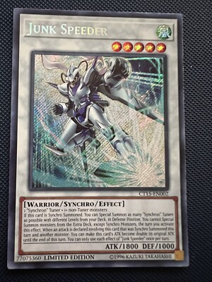 Yugioh Junk Speeder CT15-EN002 Limited Edition Secret Rare Near Mint-image