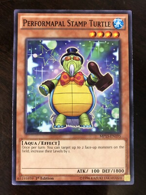 Performapal Stamp Turtle MP15-EN195 YuGiOh! Mega Pack 2015 1st Ed Near Mint x1-image